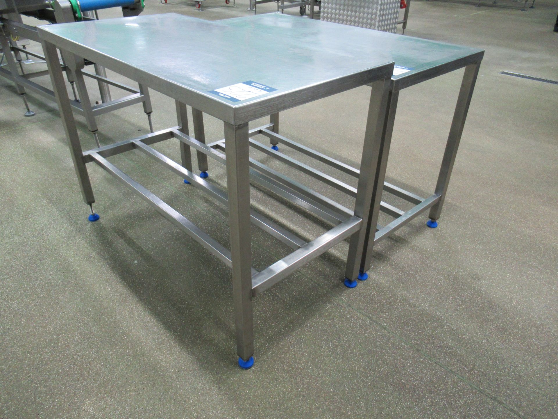2 Stainless steel tables with 1200 x 600mm work surface - Image 3 of 4