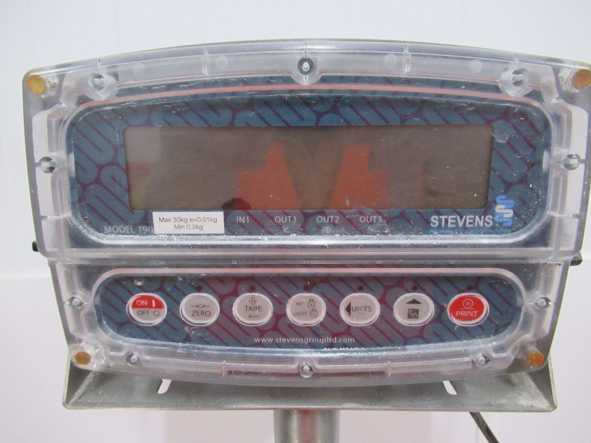 Stevens 190 digital weigh scale, 600 x 600mm bench top weigh platform - Image 2 of 6