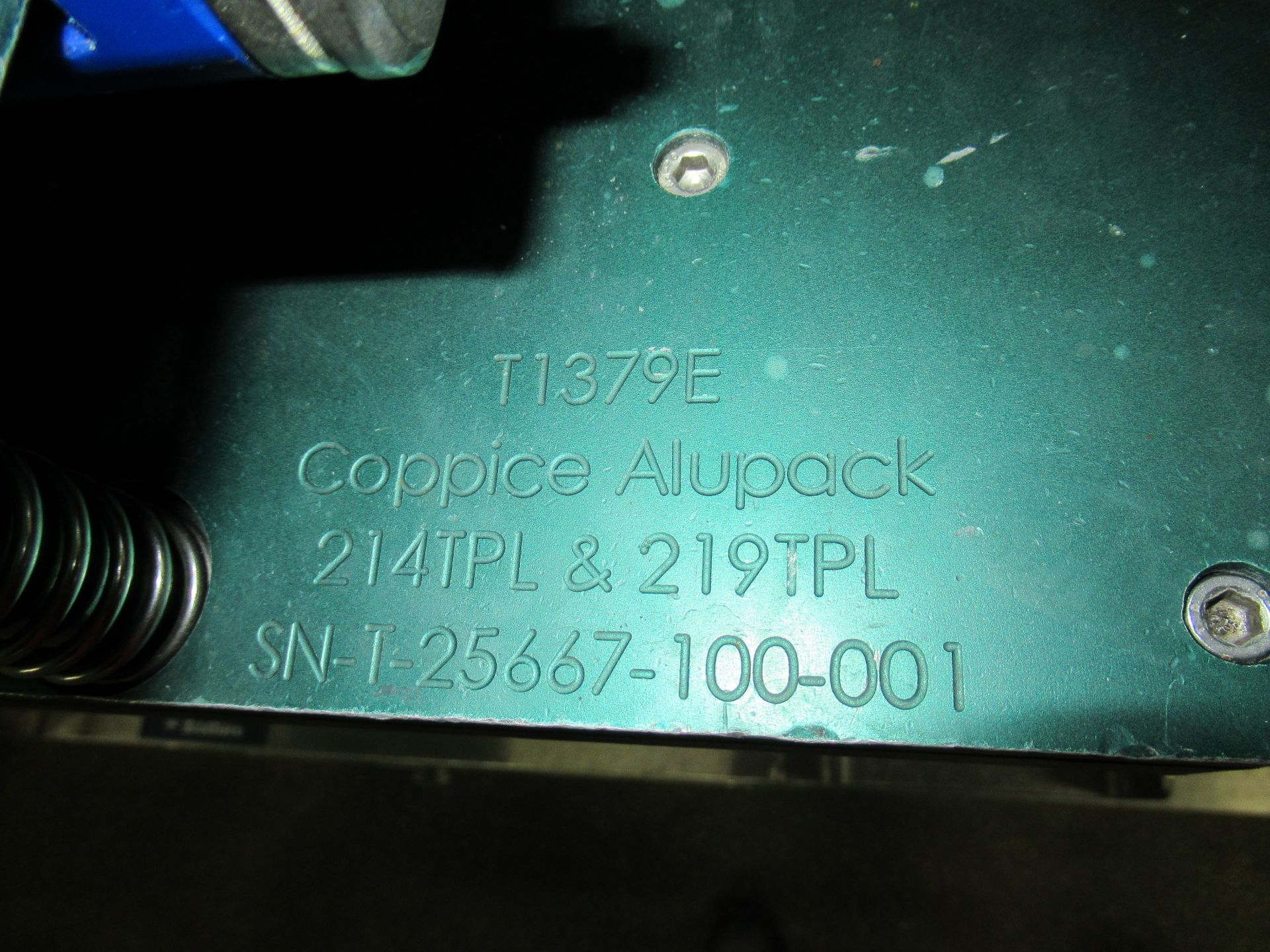 2 Coppice Alupack T1379E three position foil tray sealing tool sets 214TPL & 219TPL for Proseal tray - Image 3 of 8