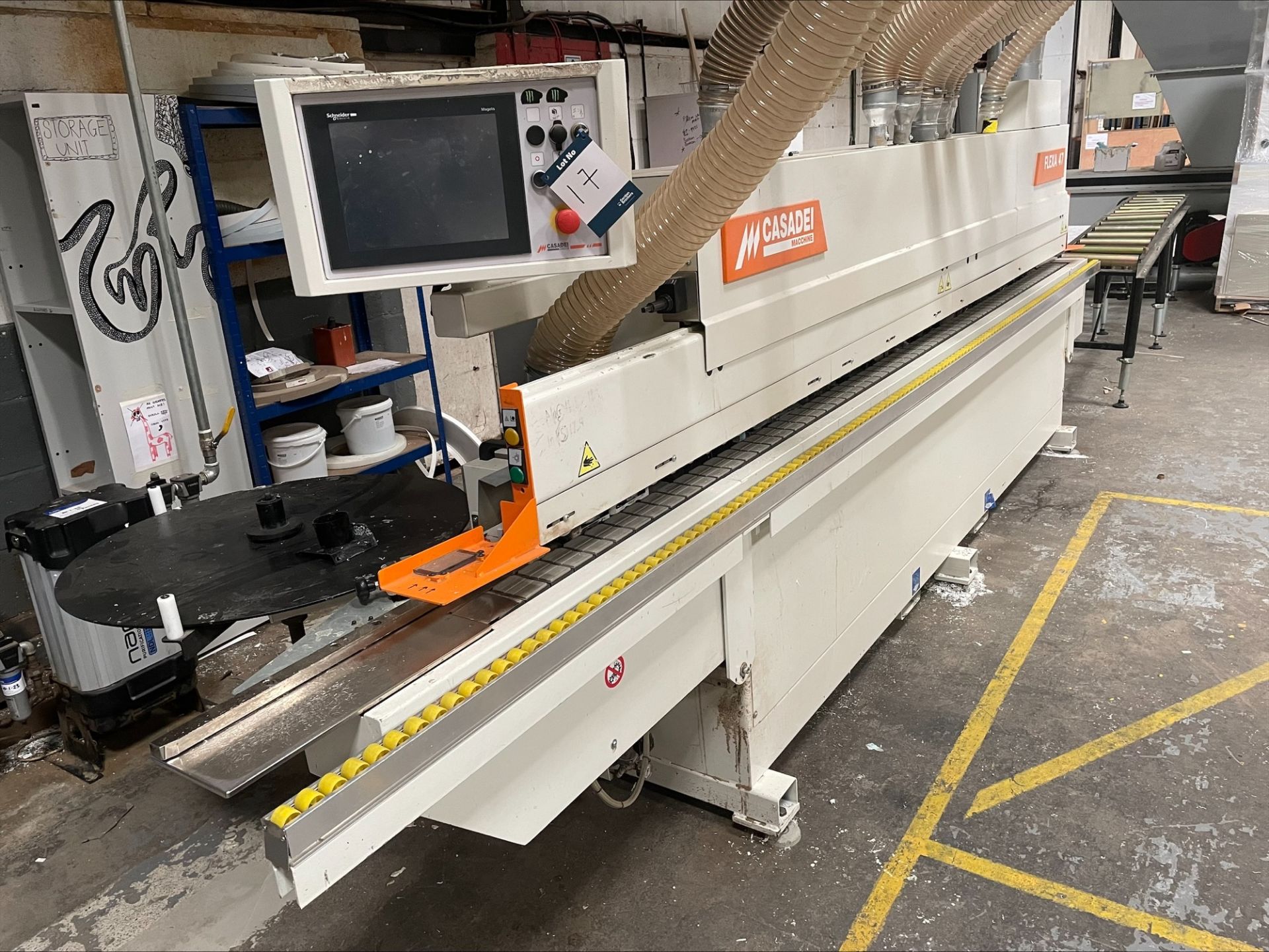 Casadei Flexa 47 Automatic single sided edge bander with gravity infeed/outfeed, Serial No. - Bild 2 aus 8