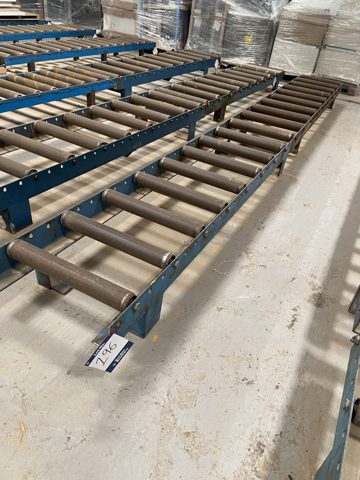 2 Section gravity roller conveyoring, total width 490mm, total length 4400mm, height 240mm with - Image 2 of 3