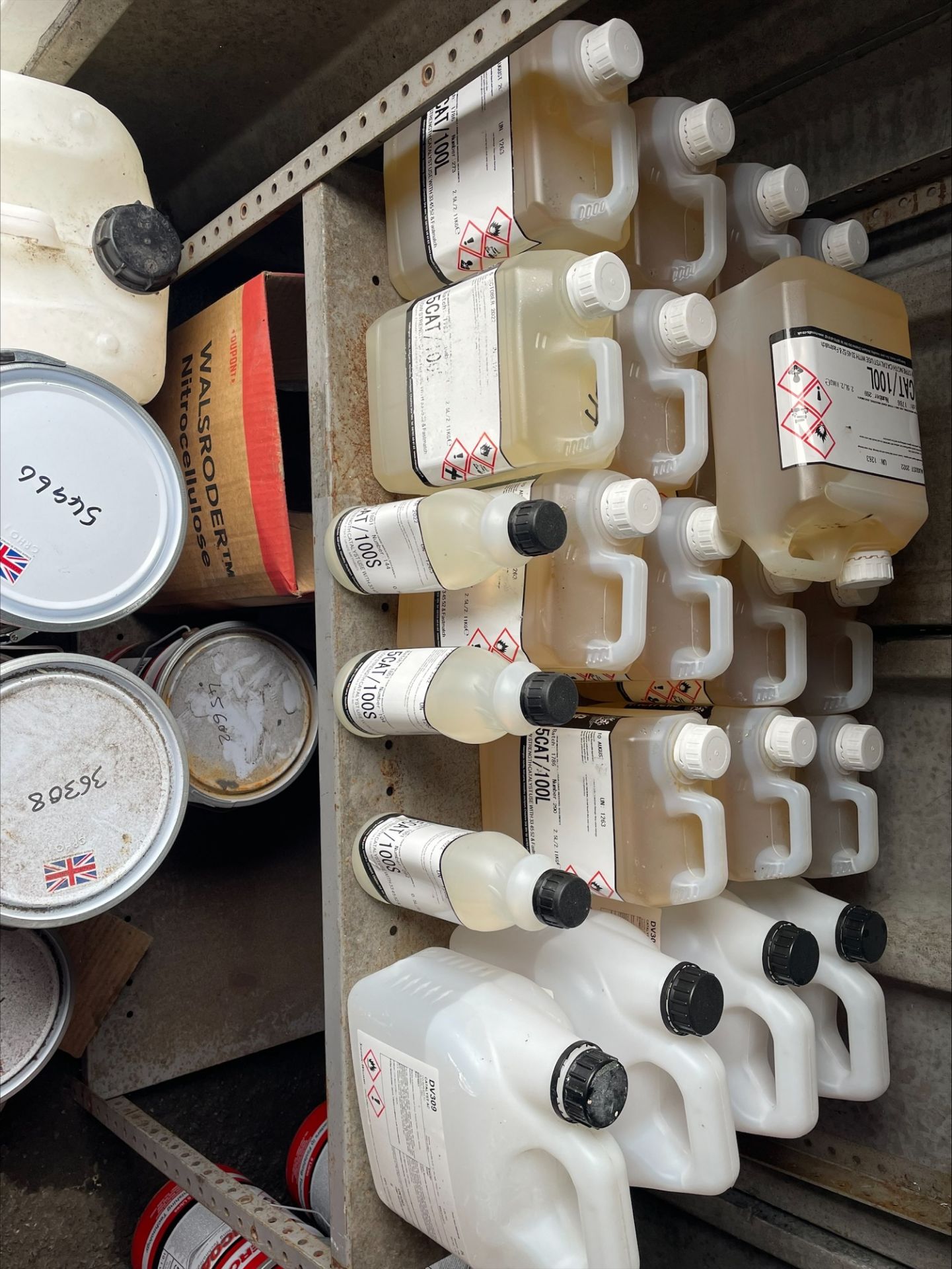 Contents of paint store to include different strength catalysts, thinners and various colour - Image 20 of 23