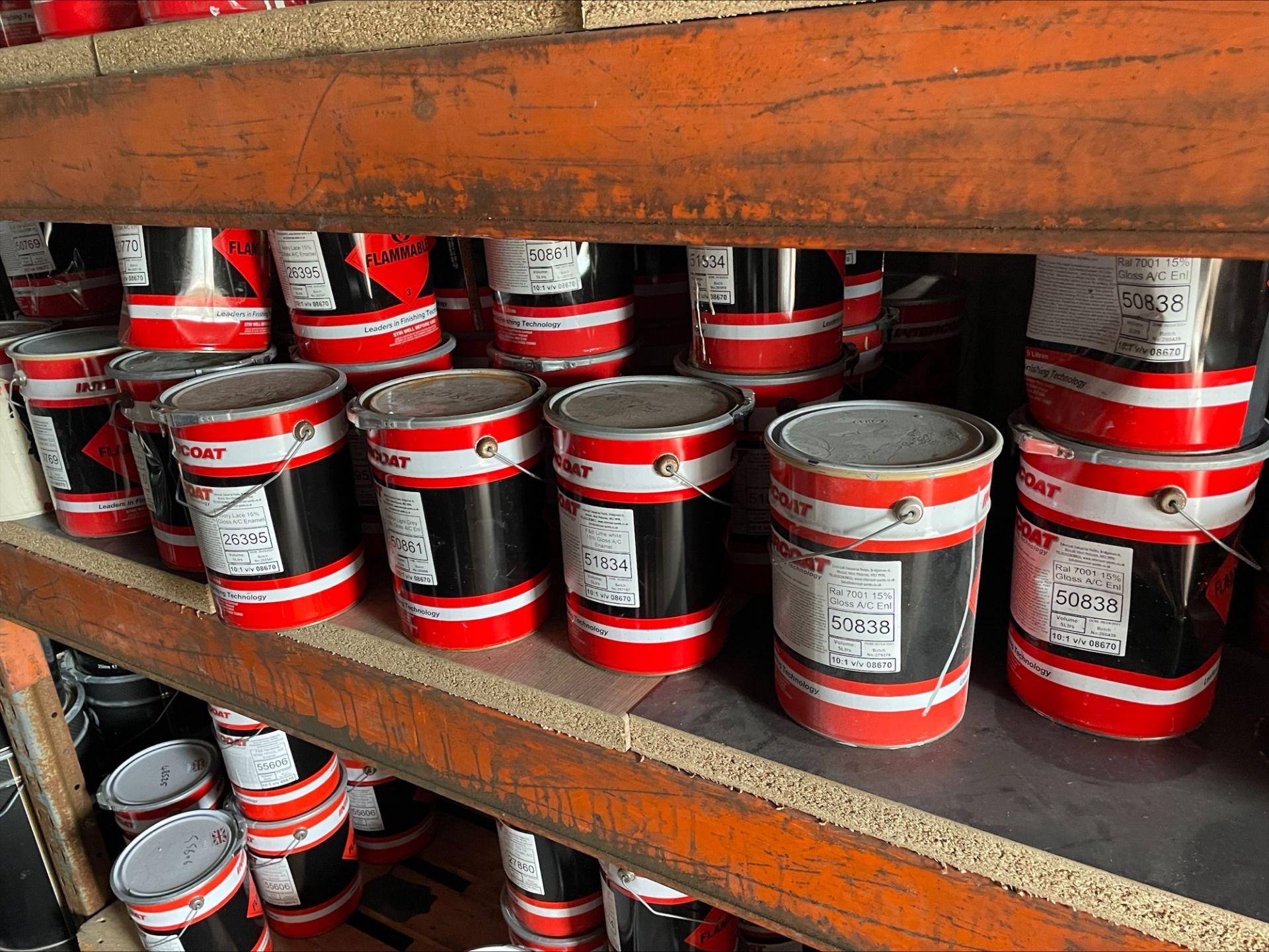 Contents of paint store to include different strength catalysts, thinners and various colour - Image 7 of 23