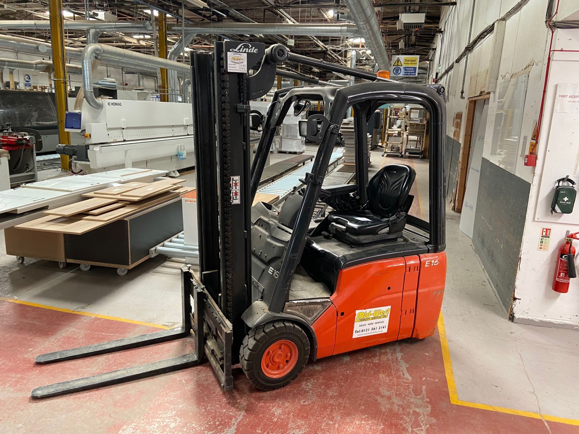 Linde E160-01 Electrical counter balance forklift truck, Serial No. H2X386 AO2196 (2010), hours:
