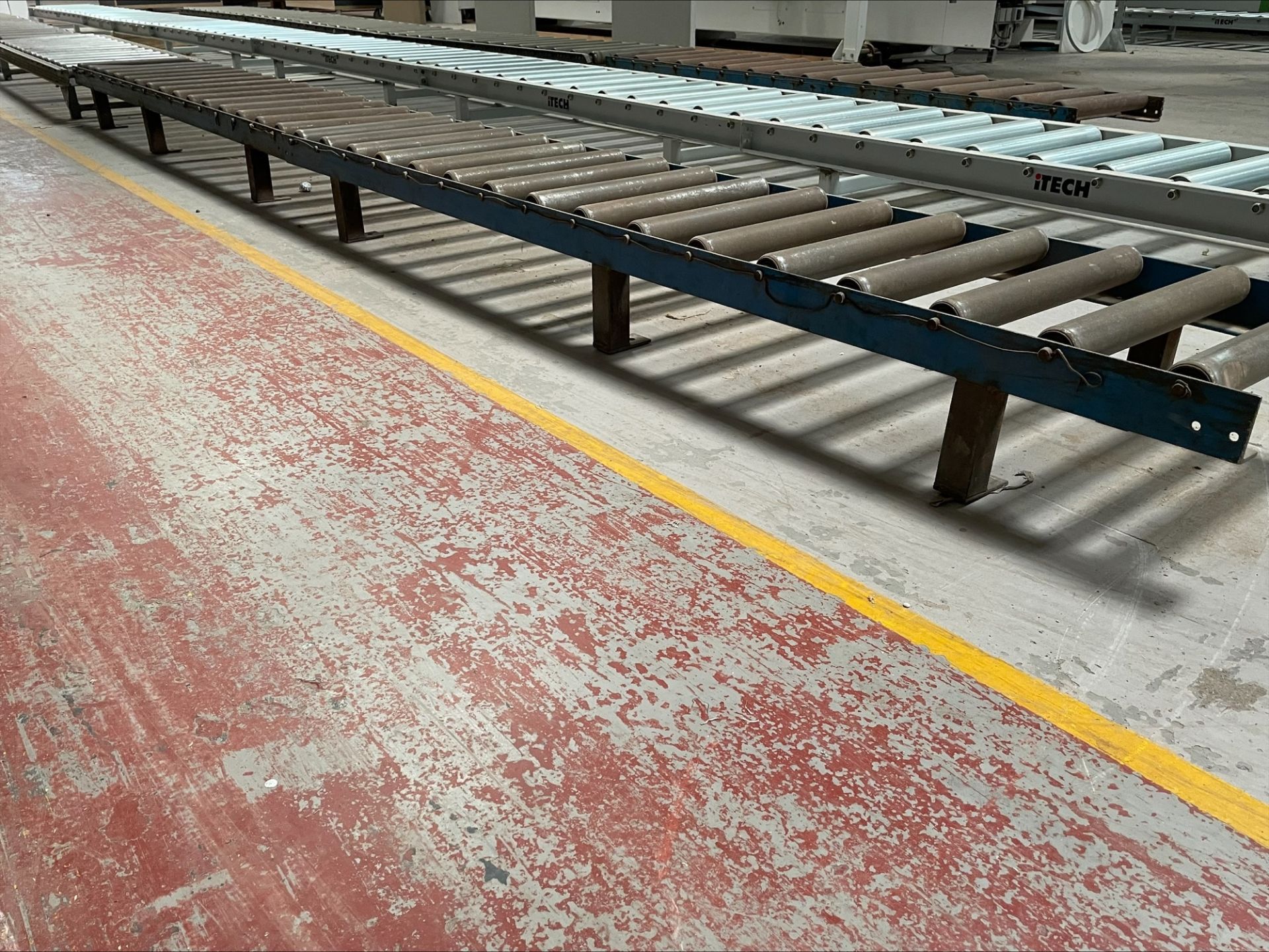 5 Section gravity roller conveyoring, total width: 480mm - 625mm, total length: 12,030mm, height: - Image 3 of 4