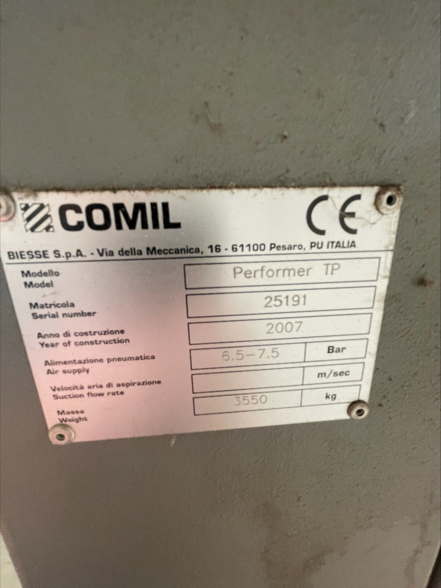 Comil PerFormer TP Through feed carcass press, Serial No. 25191 (2007), air pressure: 6.5 - 7.5 bar, - Image 3 of 7