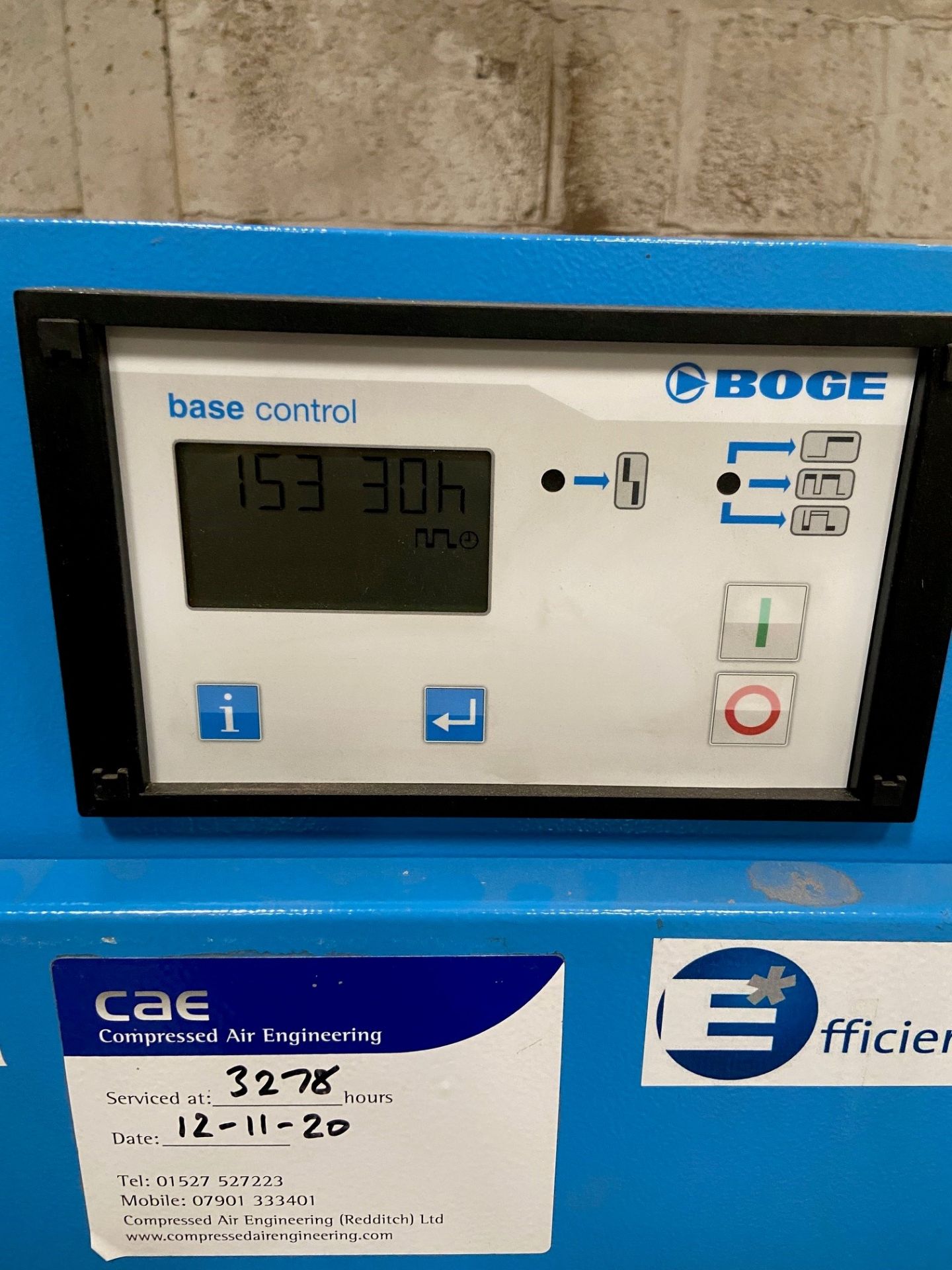 Boge C9R Receiver mounted rotary screw compressor with Nano NDL-070 ES Compressor air dryer, - Image 4 of 9