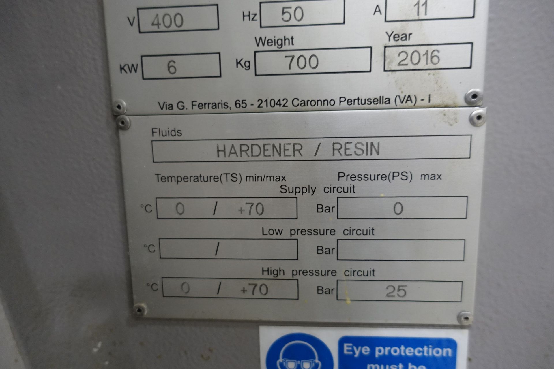 Cannon EPOXY DX35 Low Pressure Epoxy Resin Infusion System for Epoxy Resin Infusion Process, with - Image 19 of 22