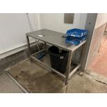 Stainless steel table, 1200 x 610mm