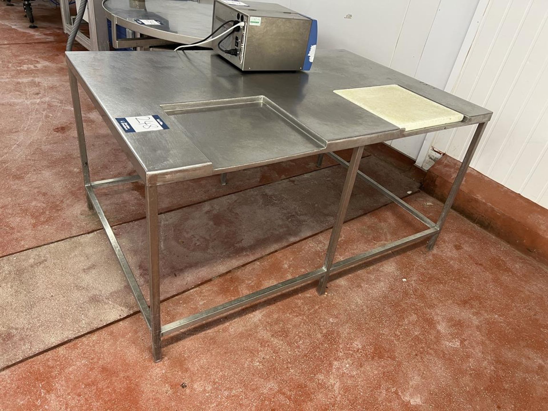 Stainless steel preparation table, 1550 x 1000mm