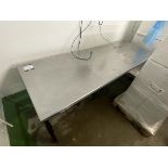 Stainless steel preparation table, 2350 x 850mm