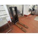 Toyota SWE120 BT Staxio Type TXH3300 triple mast 1200kg capacity electric pallet lifter, S/No.