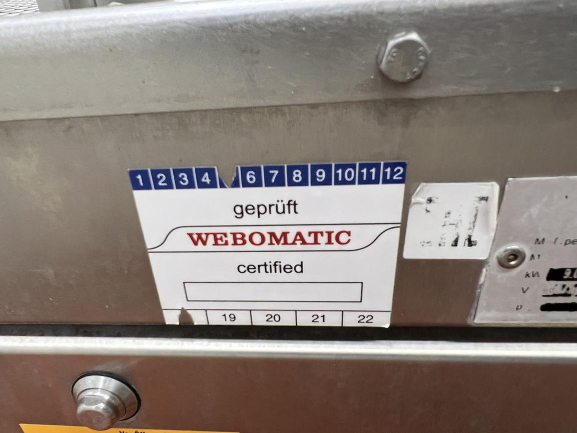 Webomatic, ST40 shrink tank, Serial No. 27021E161 (DOM: 2018) with Jumo Dieco control, 400v, 3 Ph. - Image 10 of 12