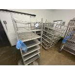 4x (no.) assorted stainless steel transport racks (damaged)