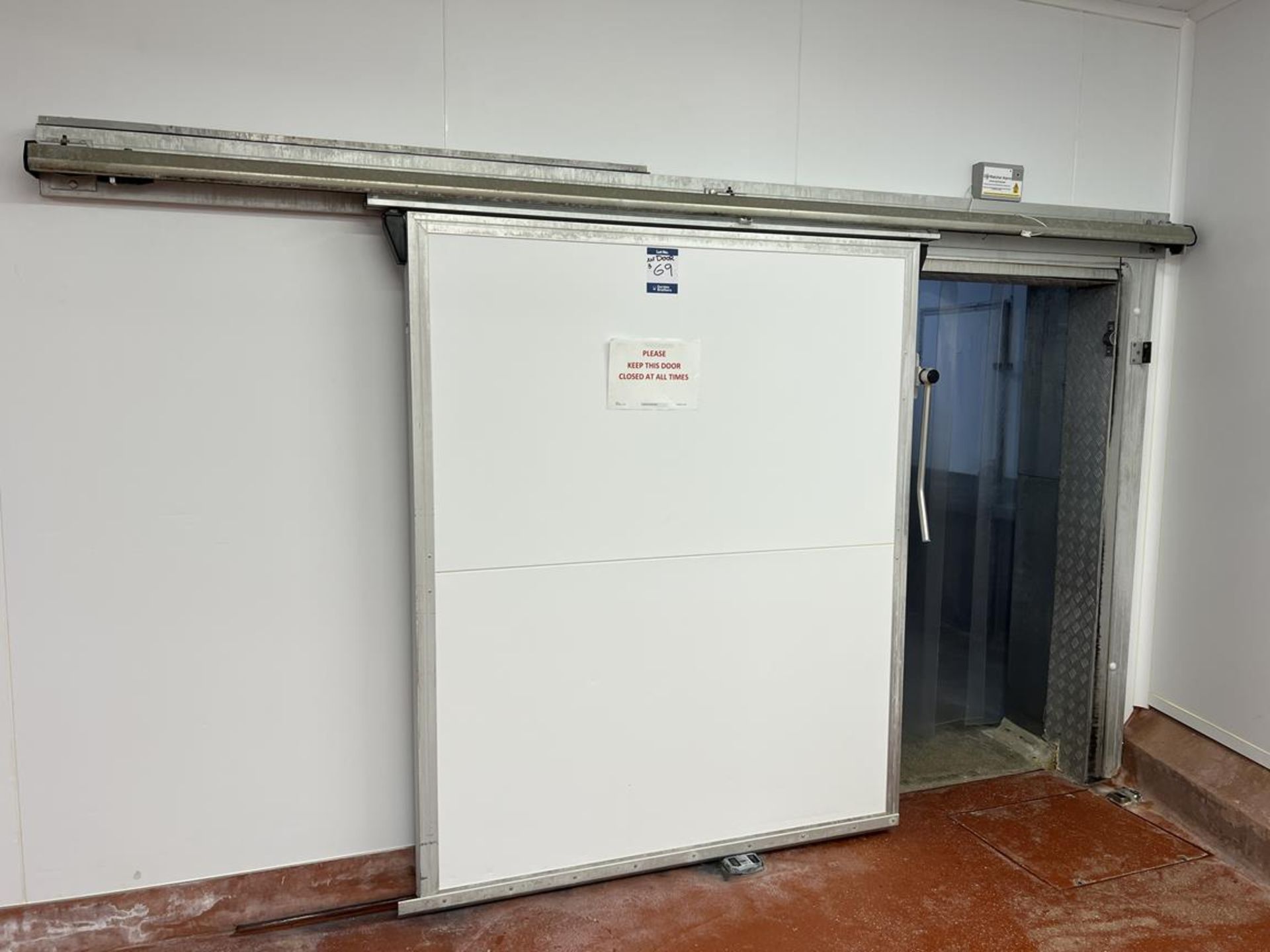 3x (no.) Sliding fridge doors; 1 x 1650mm x 2000mm, Serial No. 06910, 1 x 1910mm x 2130mm and 1 x