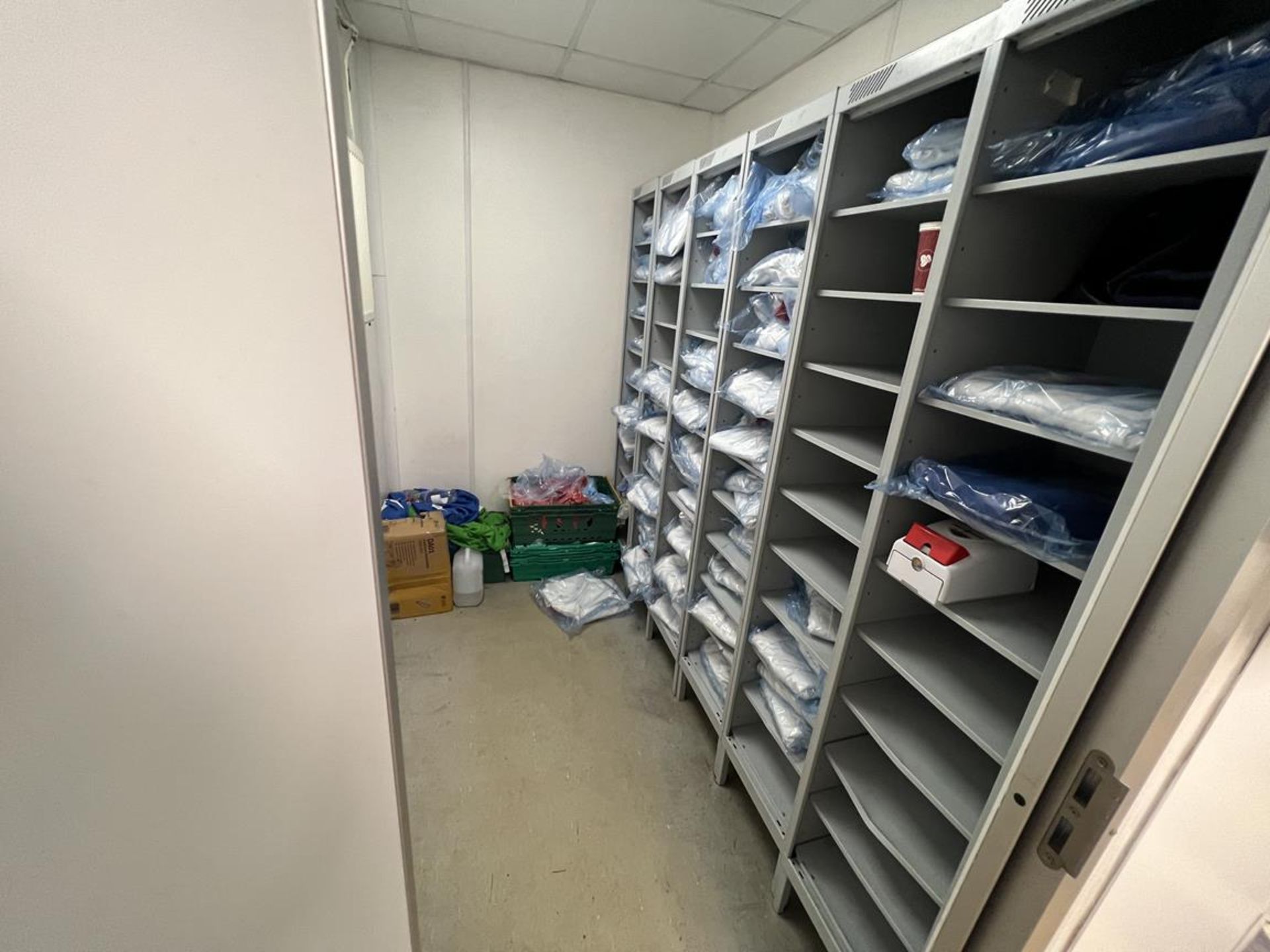 2x (no.) garment lockers, 380mm x 2.140mm x 450mm together with bank of used garment lockers without - Image 3 of 4
