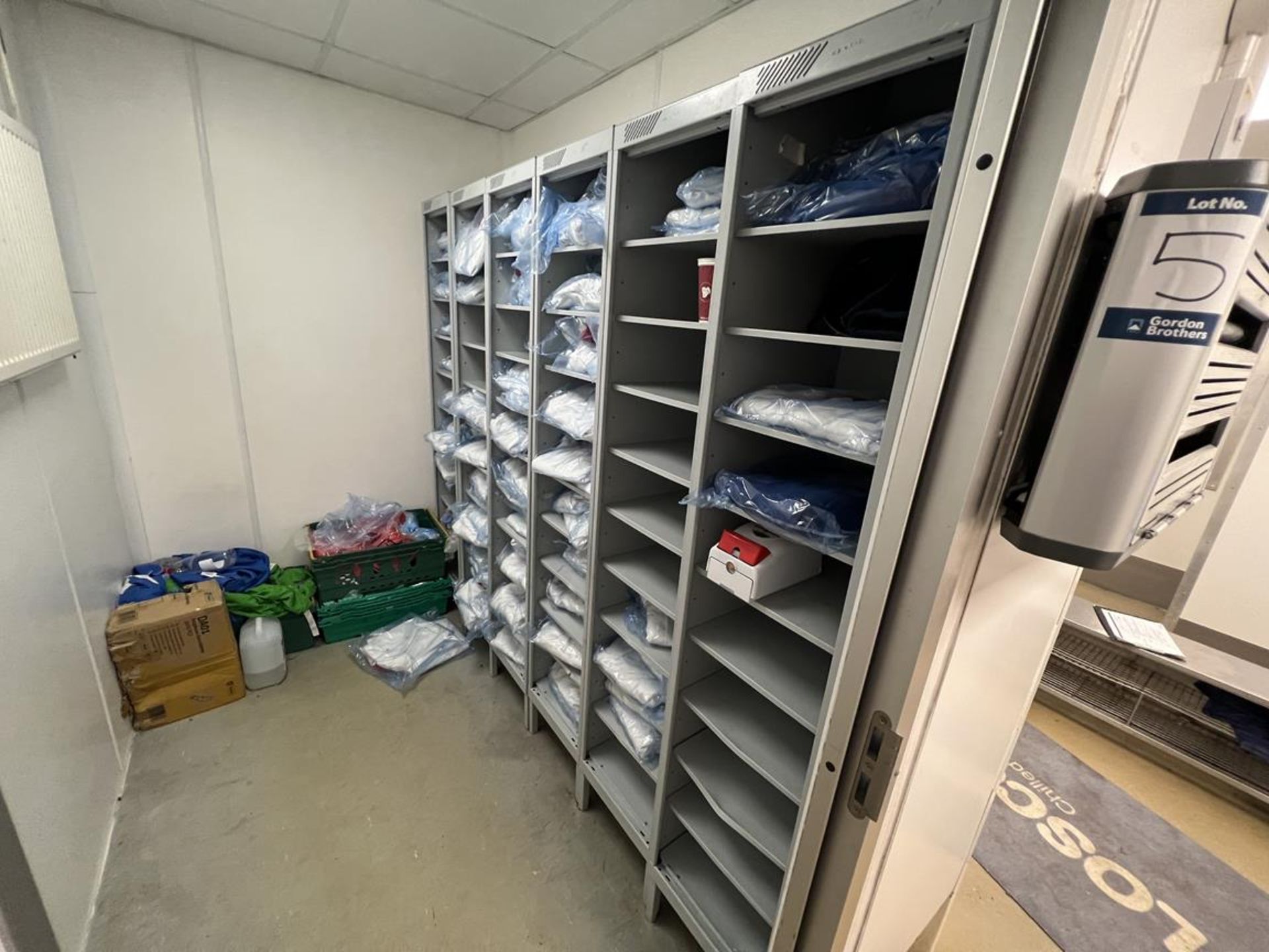 2x (no.) garment lockers, 380mm x 2.140mm x 450mm together with bank of used garment lockers without - Image 2 of 4