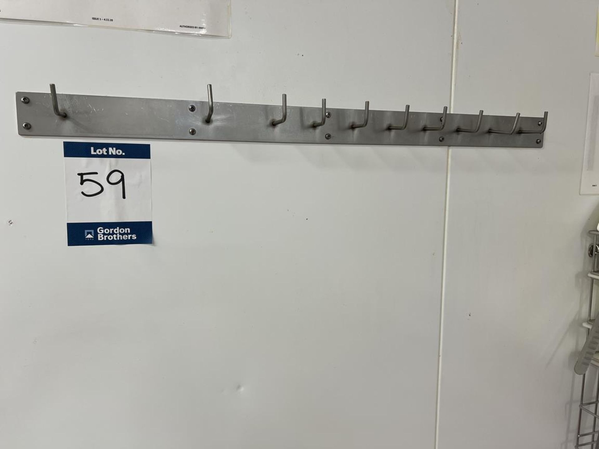 4x (no.) stainless steel wall mounted apron hangers including 2x stainless steel disposable glove - Image 3 of 5