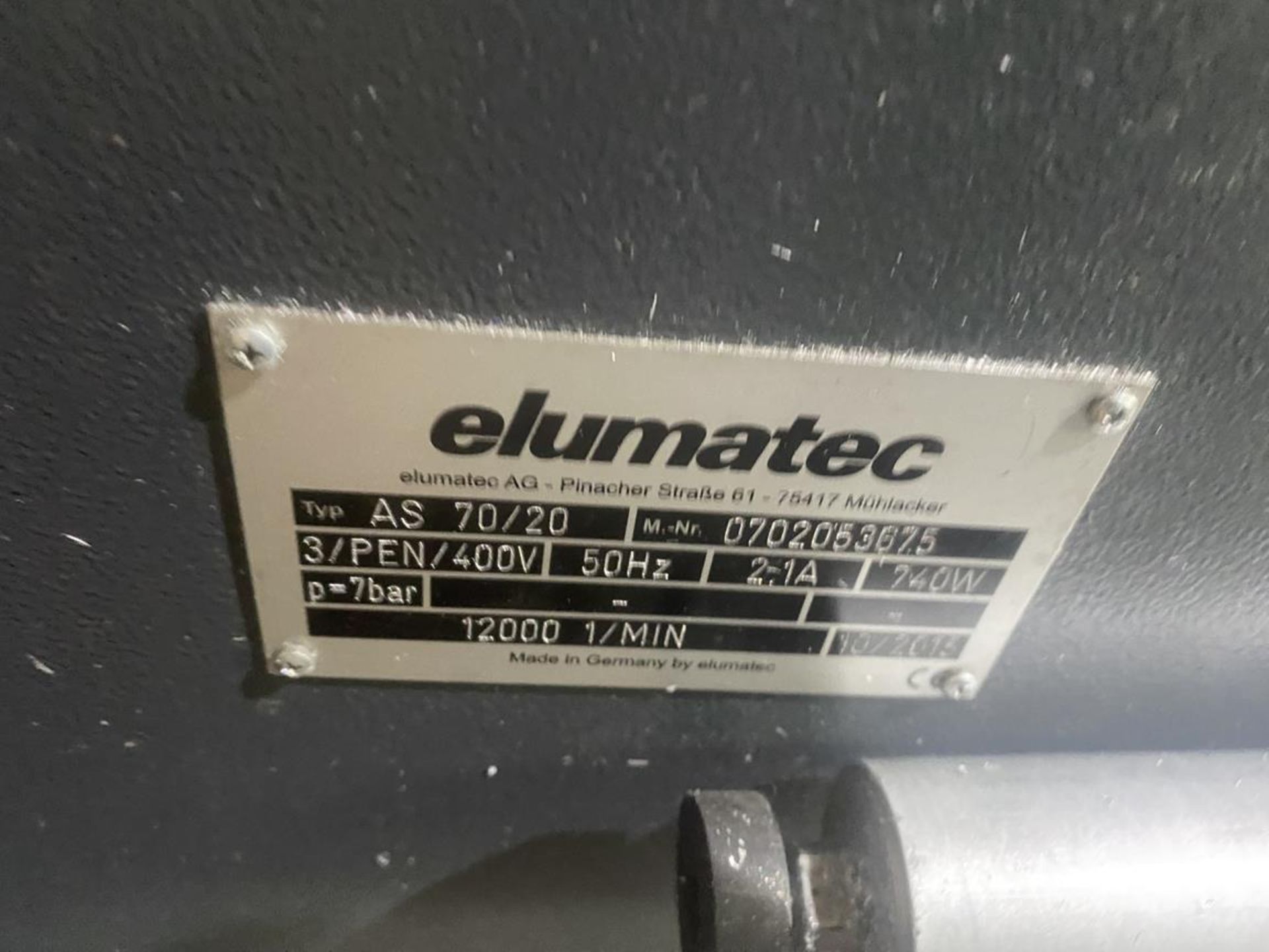 Elumatec copy router model AS/70/20 , serial no 0702053675 (2015) - Image 2 of 3