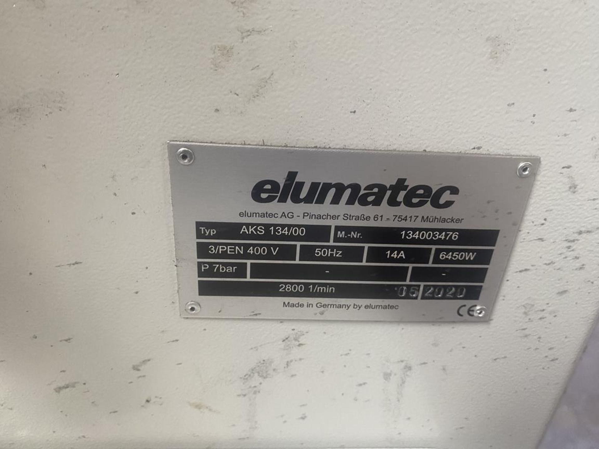 Elumatec Model AKS1340/00 precision notching saw, serial No 134003476 (2020) - Image 2 of 4