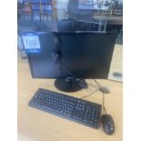 HP Intel core i5 tower PC , Samsung S24D330 flat panel monitor and webcam , Keyboard and mouse