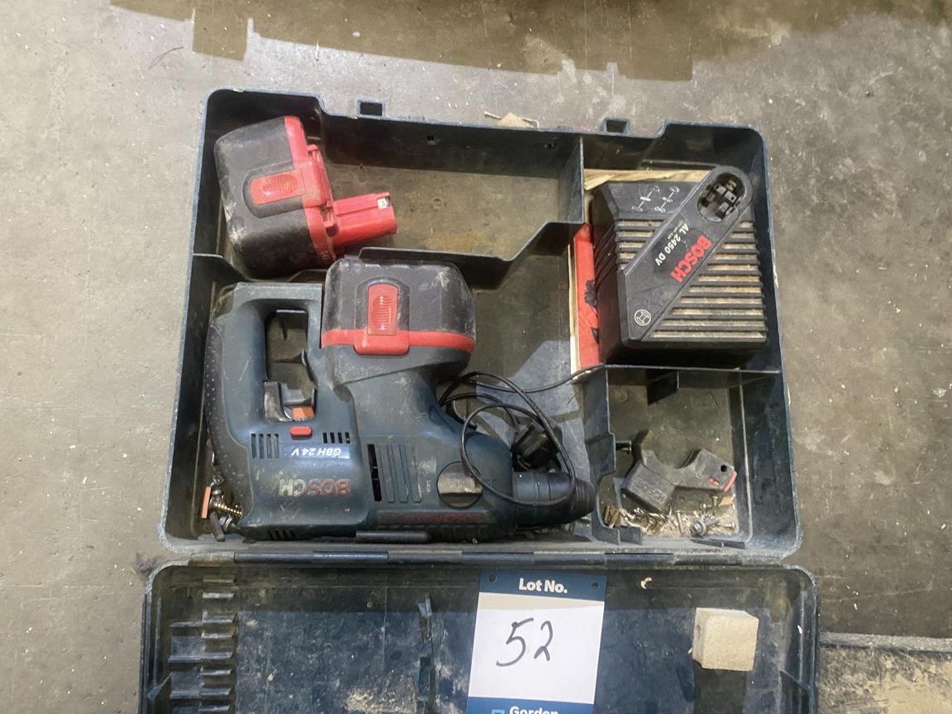 Bosch SDS plus battery hammer drill and charger in ABS carry case