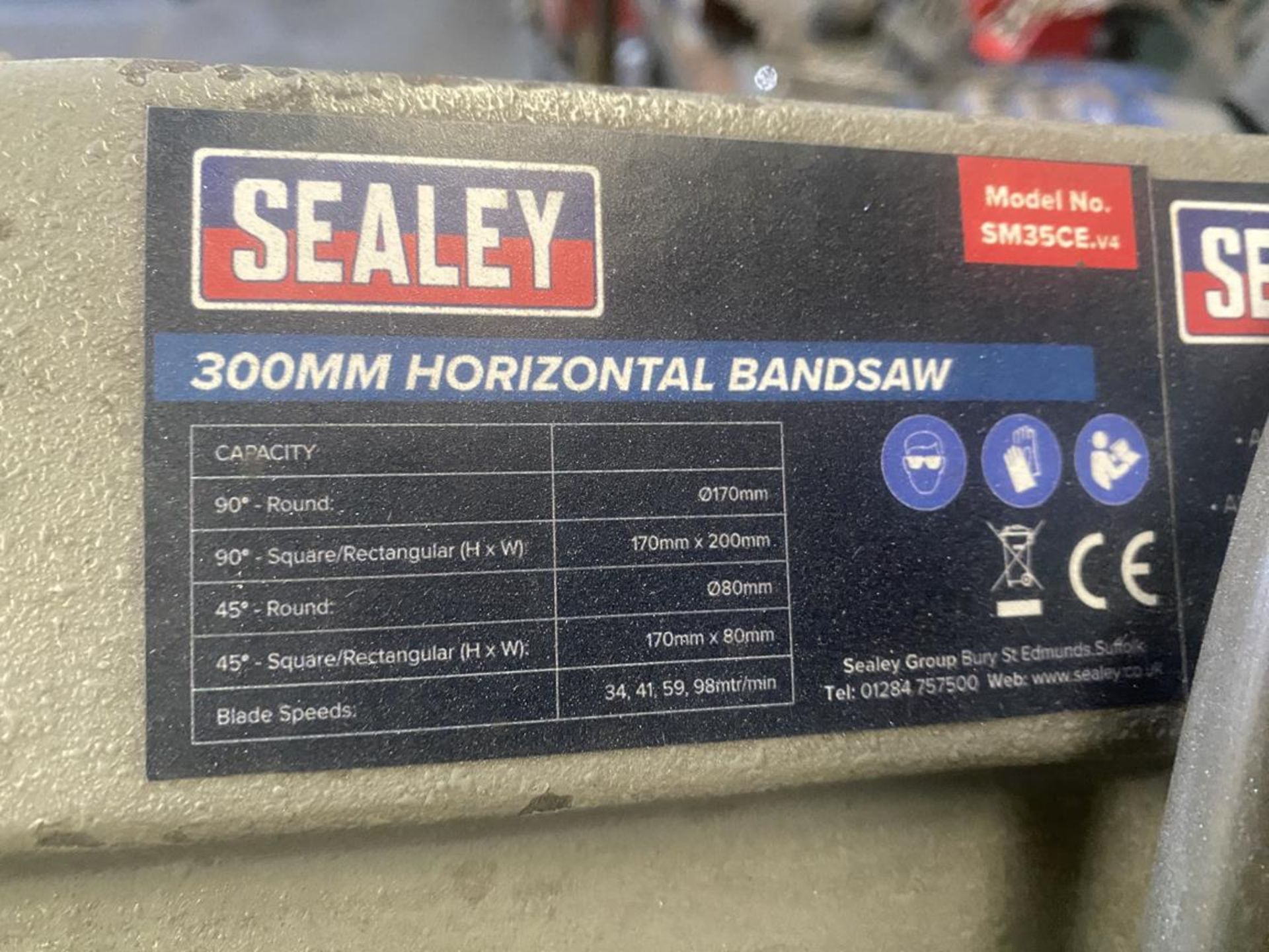 Sealey horizontal band saw model SM35CE - Image 3 of 3
