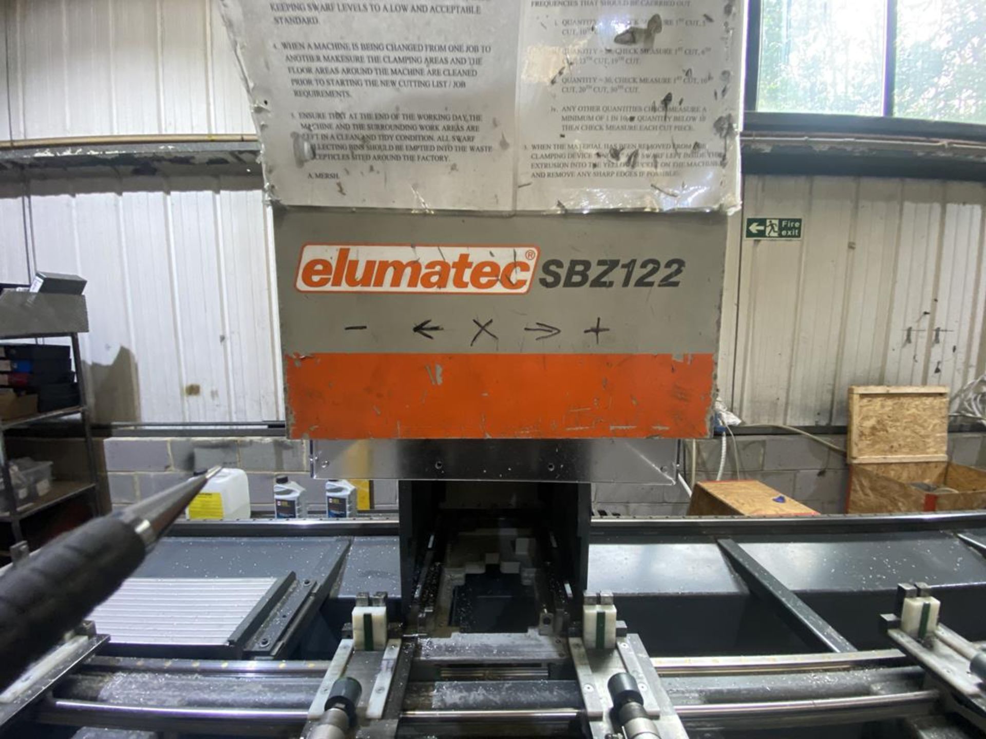 Elumatec model SBZ122/33 3 axis machining centre fitted with E550 controler, 4 position pneumatic - Image 3 of 7