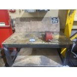 Steel framed workbench complete with Clarke rotary vice