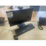 HP Intel core i5 tower PC , Samsung S24D330 flat panel monitor and webcam , Keyboard and mouse