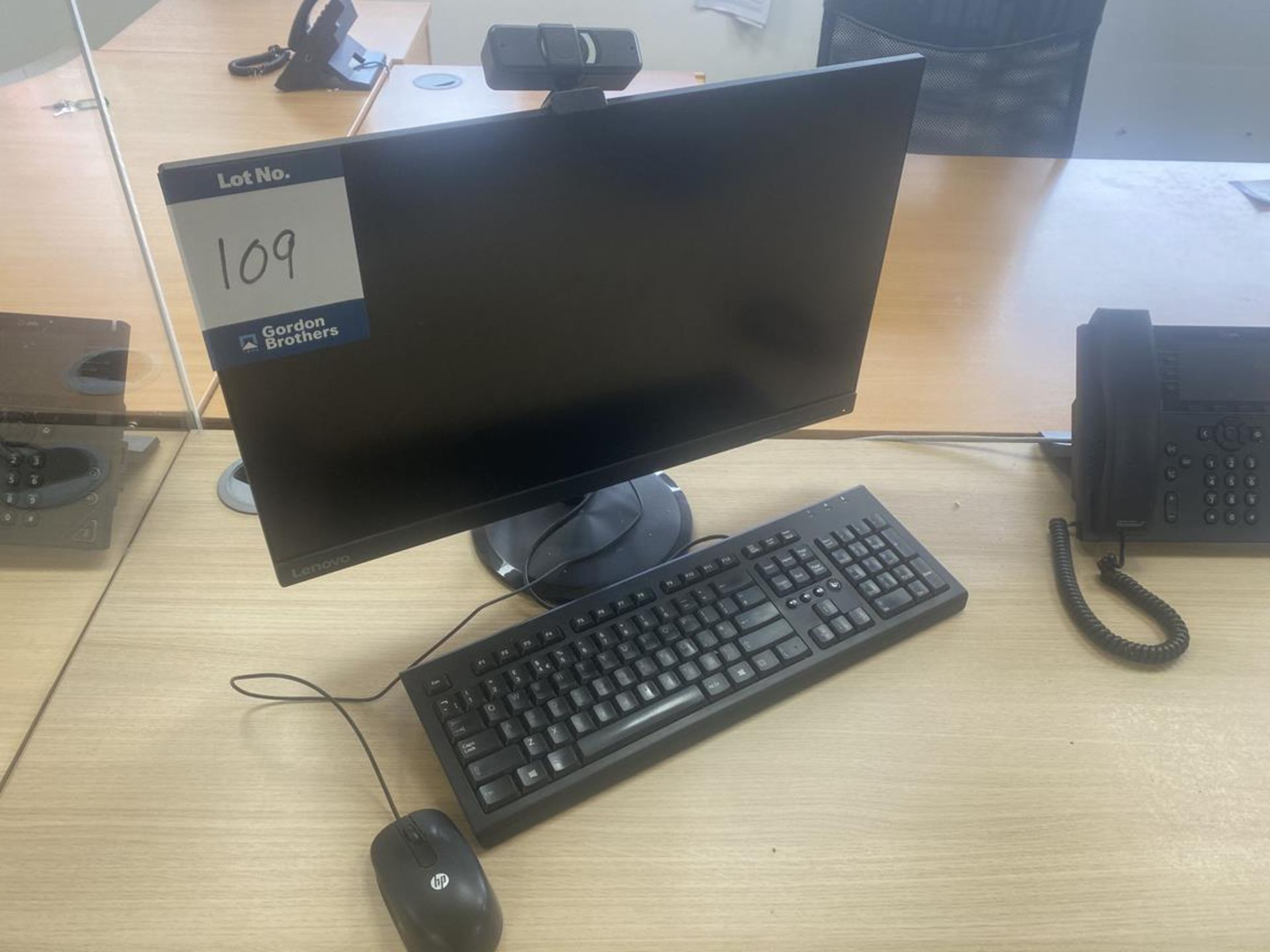 HP Intel core i5 tower PC , Samsung S24D330 flat panel monitor and webcam , Keyboard and mouse