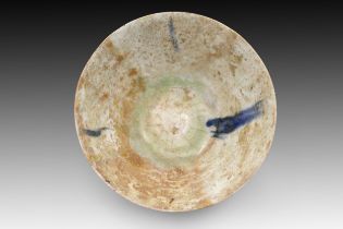 An Islamic Kashan Ceramic Bowl from the 12th Century Diameter: Approximately 16cm