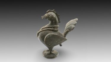 An Indian Bronze Bird from the 19th Century Height: Approximately 16.5cm