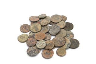 A Lot of 30 Roman Bronze Coins from the 1st- 4th Century
