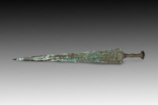 An Ancient Bronze Dagger from Circa 1800-600 BC from Luristan Length: Approximately 59.5cm