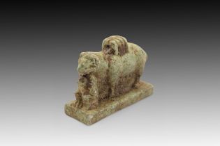 An Ancient Egyptian Faience Goat Pendant from 664-332 BC Height: Approximately 3.1cm Length: Approx