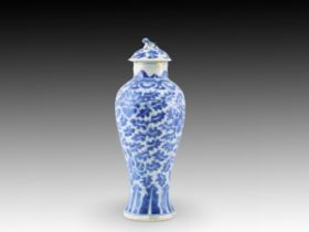 A Chinese Blue and White Vase from the 19th-20th Century Height: Approximately 28cm Private collec