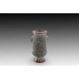 An Egyptian Prehistoric (B.C) Granite Mini Vase. Height: Approximately 3.8cm Length: Approximately