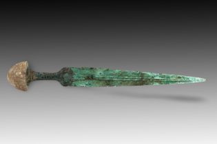 An Ancient Bronze Dagger from Circa 1800-600 BC from Luristan Length: Approximately 45.5cm