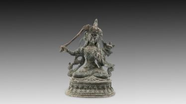 A Chinese Tibetan Bronze Buddhist Statue from the 18th-19th Century Height: Approximately 15cm Pri