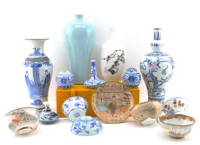 A Chinese Selection of Bowls and Vases from the 18th Century- Modern + A Japanese Tea set from the 1