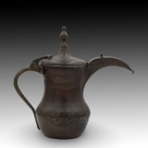 An Islamic Teapot from the 19th Century with Arabic Carvings and Inscription by the Artist 'Shoghal