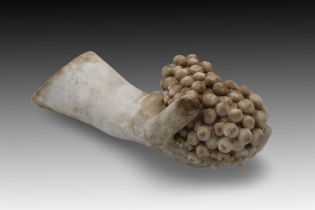 A Roman Marble Arm Holding Grapes, Possible Ancient Length: Approximately 32.5cm