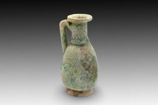 A Partian Ceramic Water Jug from the 7th Century Height: Approximately 12cm