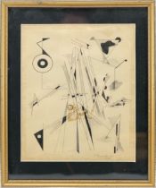 An Iraqi Painting Jamil Hamoudi (Iraq, 1924- 2003) Paris Ink on Paper, Framed Signed “Jamie Hamoudi