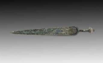 An Ancient Bronze Dagger from Circa 1800-600 BC from Luristan Length: Approximately 57cm