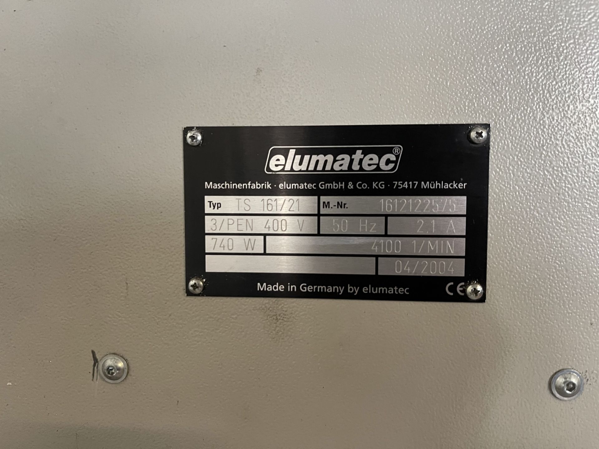 Elumatec Upward Saw 4500mm Rollers either side of the Saw - Image 4 of 4