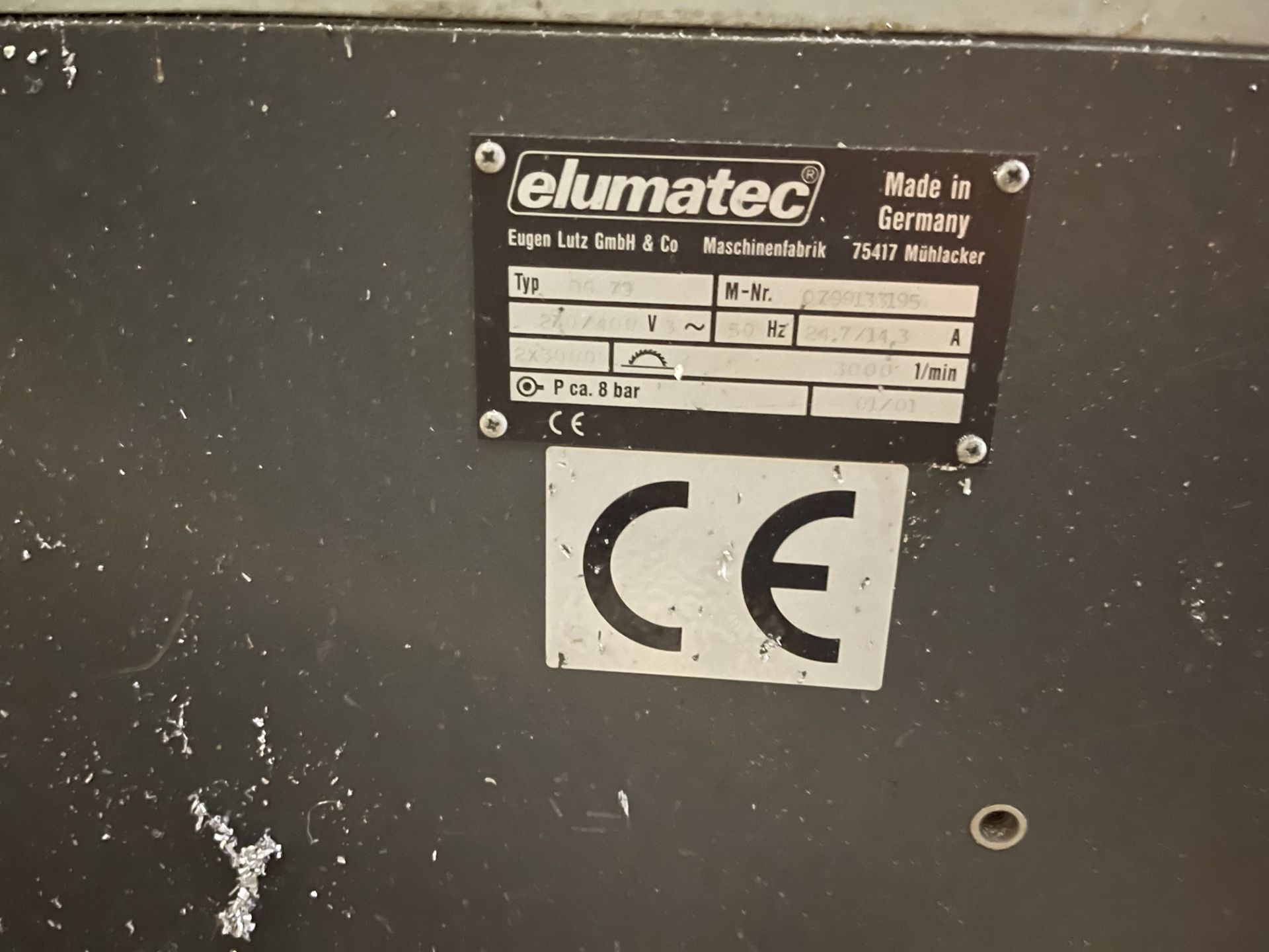 Elumatec Double Aluminium Saw Type DG79 6400mm Bed - Image 2 of 3