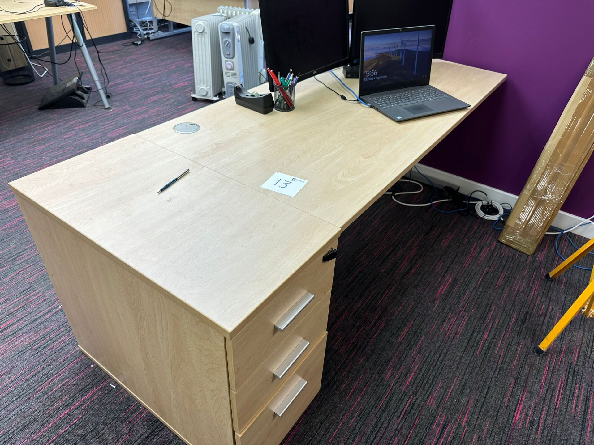 Desk With Pedestal Drawers - 1600 X 800