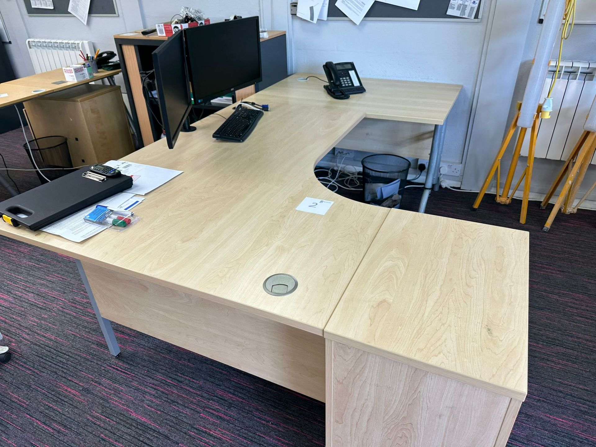 Corner Desk Pedastal Drawers & Table- 1200 X 1600